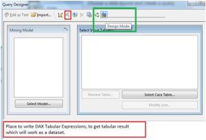 DMX or DAX Query Designer In SSRS
